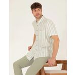 Pierre Cardin 50269432-VR092 Açık Yeşil Desenli Erkek Gömlek