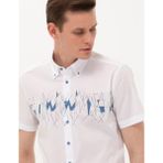 Pierre Cardin 50269451-VR033 Lacivert Kısa Kollu Erkek Gömlek
