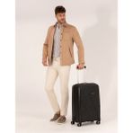 Pierre Cardin 50274270-001 Erkek Siyah Orta Boy Valiz