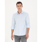 Pierre Cardin 50275684-VR003 Açık Mavi Desenli Erkek Gömlek