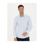 Pierre Cardin 50275690-VR036 Mavi Desenli Erkek Gömlek