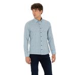 Pierre Cardin 50276025-VR059 Açık Lacivert Desenli Erkek Gömlek