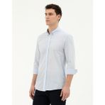 Pierre Cardin 50283343-VR095 Buz Mavisi Desenli Erkek Gömlek