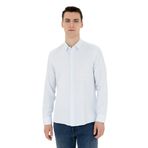 Pierre Cardin 50283503-VR095 Buz Mavisi Desenli Erkek Gömlek