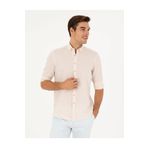 Pierre Cardin 50284168-VR011 Bej Desenli Erkek Gömlek