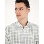 Pierre Cardin 50284266-VR016 Çağla Desenli Erkek Gömlek