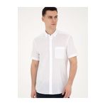 Pierre Cardin 50284267-VR013 Beyaz Kısa Kollu Erkek Gömlek