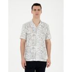 Pierre Cardin 50284410-VR024 Gri Kısa Kollu Erkek Gömlek