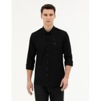 Pierre Cardin 50284872-VR046 Siyah Desenli Erkek Gömlek