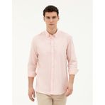 Pierre Cardin 50284872-VR078 Açık Pembe Desenli Erkek Gömlek