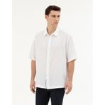 Pierre Cardin 50285530-VR013 Beyaz Desenli Erkek Gömlek