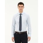Pierre Cardin 50285562-VR003 Açık Mavi Desenli Erkek Gömlek