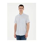 Pierre Cardin 50288740-VR003 Açık Mavi Keten Karışımlı Erkek Gömlek