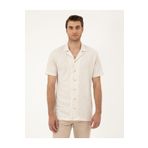 Pierre Cardin 50288946-VR011 Bej Erkek Gömlek