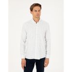Pierre Cardin 50292262-VR054 Yeşil Slim Fit Uzun Kollu Erkek Gömlek