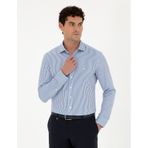 Pierre Cardin 50294140-VR036 Mavi Desenli Erkek Gömlek