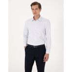 Pierre Cardin 50307263-VR036 Mavi Kareli Slim Fit Uzun Kollu Erkek Gömlek