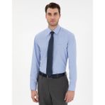 Pierre Cardin 50307297-VR036 Mavi Slim Fit Uzun Kollu Basic Erkek Gömlek