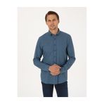 Pierre Cardin 50311562-VR036 Mavi Slim Fit Uzun Kollu Erkek Gömlek