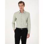 Pierre Cardin 50316734-VR054 Yeşil Slim Fit Uzun Kollu Basic Erkek Gömlek