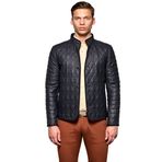 Pierre Cardin 54 Lacivert Erkek Deri Ceket