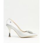 Pierre Cardin 54031 Kadın Abiye Taşlı Stiletto Ayakkabı - Gümüş