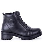 Pierre Cardin 54062 Siyah Hakiki Deri Fermuarlı Bağcıklı Kadın Bot