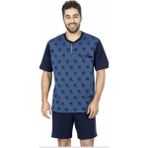 Pierre Cardin 5453 3lü Kısa Kol Erkek Pijama Takımı(3 Parça) - XL - Renkli