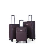 Pierre Cardin 6000 3'lü Set Antrasit Ultra Light Hafif Lüx Kumaş Tekerlekli Valiz