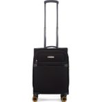 Pierre Cardin 6000SX Kumaş Kabin Boy Valiz 37x55x20 cm Siyah Tekli Hafif Tasarım