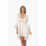 Pierre Cardin 6010 İnci 6'lı Saten Gecelik Sabahlık Çeyiz Seti