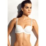 Pierre Cardin 6040 Beyaz Balenli Desteksiz Sütyen