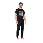 Pierre Cardin 6041 Erkek Kısa Kollu Penye Pijama Takımı, Siyah, M Beden