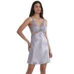 Pierre Cardin 605 Bayan Saten Dantelli Gecelik PUDRA S