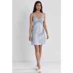 Pierre Cardin 605 Mist Kadın Saten Dantelli Gecelik