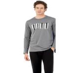 Pierre Cardin 6071 Erkek Gri Uzun Kollu Yuvarlak Yakalı Pijama Takım - 2XL