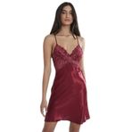 PİERRE CARDİN 608 SATEN KAPLI BAYAN GECELİK BORDO L