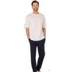 Pierre Cardin 6086 Erkek Kısa Kollu Bisiklet Yaka Oversize Pijama Takım-Beyaz - XL