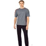Pierre Cardin 6086 Erkek Kısa Kollu Bisiklet Yaka Oversize Pijama Takım-Koyugri - Koyu Gri - XL