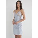 Pierre Cardin 624 Mist Saten Güpürlü Gecelik