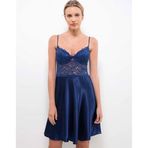 PİERRE CARDİN 627 BAYAN KAPLI GECELİK LACİVERT XL