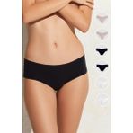 Pierre Cardin 6'lı Ekonomik Paket Dikişsiz Iz Yapmayan Clean Cut Hipster Model Micro Külot (Pamuklu Ağ) - Siyah - Ekru - Ten - 38
