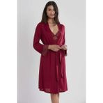 Pierre Cardin 6'lı Penye Modal Gecelik Sabahlık Çeyiz Seti 5025 Bordo