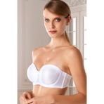 Pierre Cardin 7031 Emeline Balenli Straplez Toparlayıcı Sütyen Beyaz Renk 100D Beden Dolgusuz