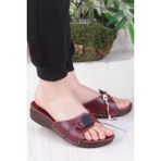 Pierre Cardin 7265 Anatomik Rahat Ürün Tokalı Kadın Terlik - Bordo