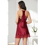 PİERRE CARDİN 870 BAYAN SATEN GECELİK BORDO XL