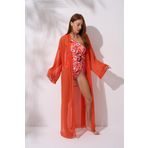 Pierre Cardin Bağlamalı Uzun Kaftan Tunik Turuncu 241812