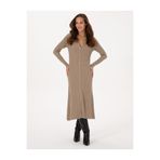 Pierre Cardin Bej A Kesim Triko Elbise 50308196-VR011