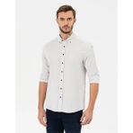 Pierre Cardin Bej Regular Fit Uzun Kollu Gömlek - Renkli - 2XL