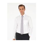 Pierre Cardin Beyaz %100 Pamuk Parlak Saten Regular Fit Uzun Kollu Basic Gömlek 50292536-VR013